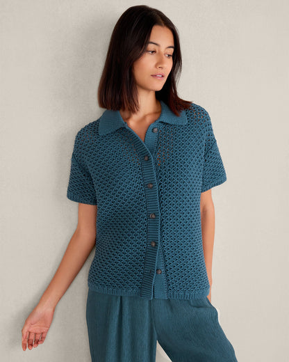Talbots ORGANIC COTTON KNOT STITCH CARDIGAN