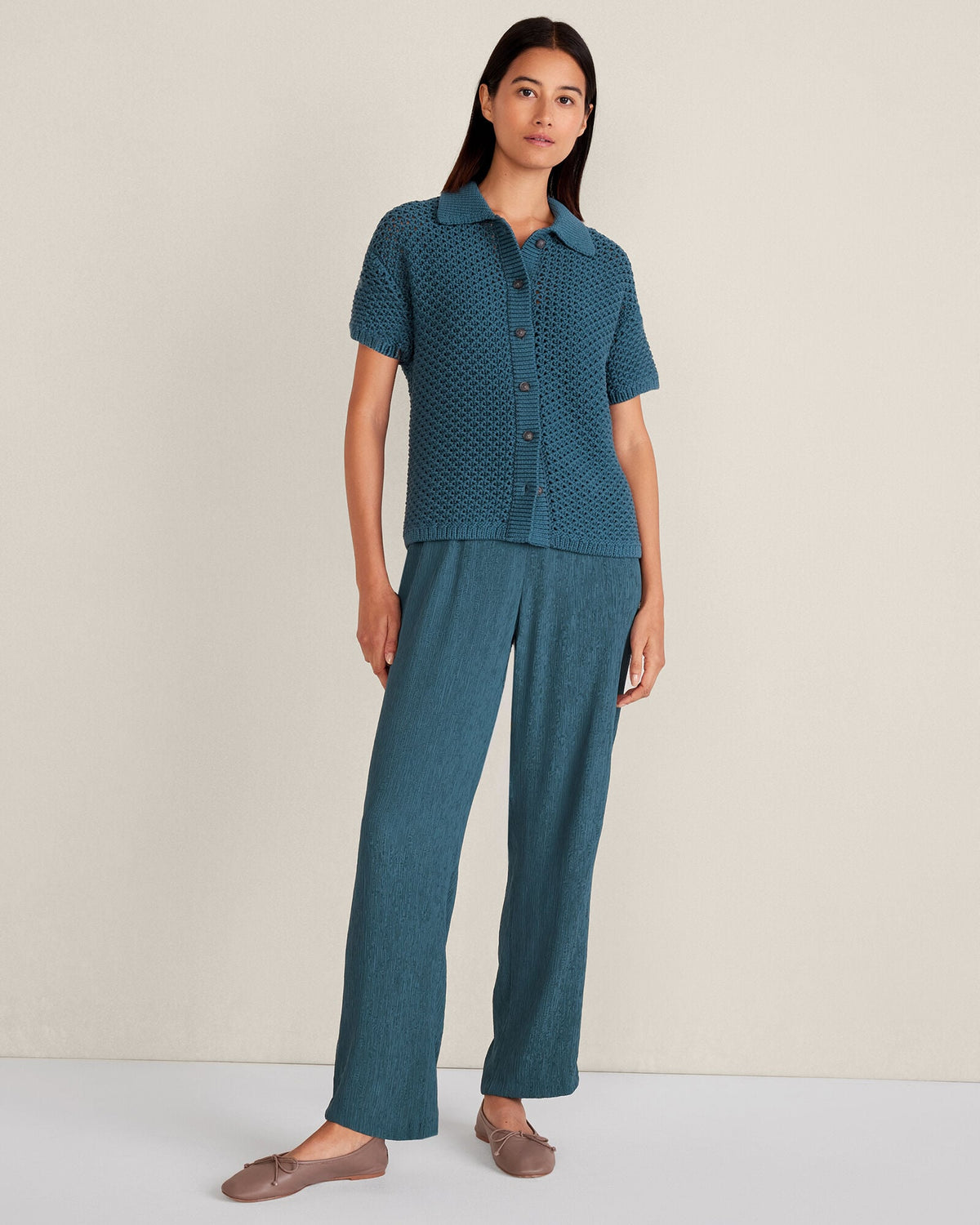 Talbots ORGANIC COTTON KNOT STITCH CARDIGAN