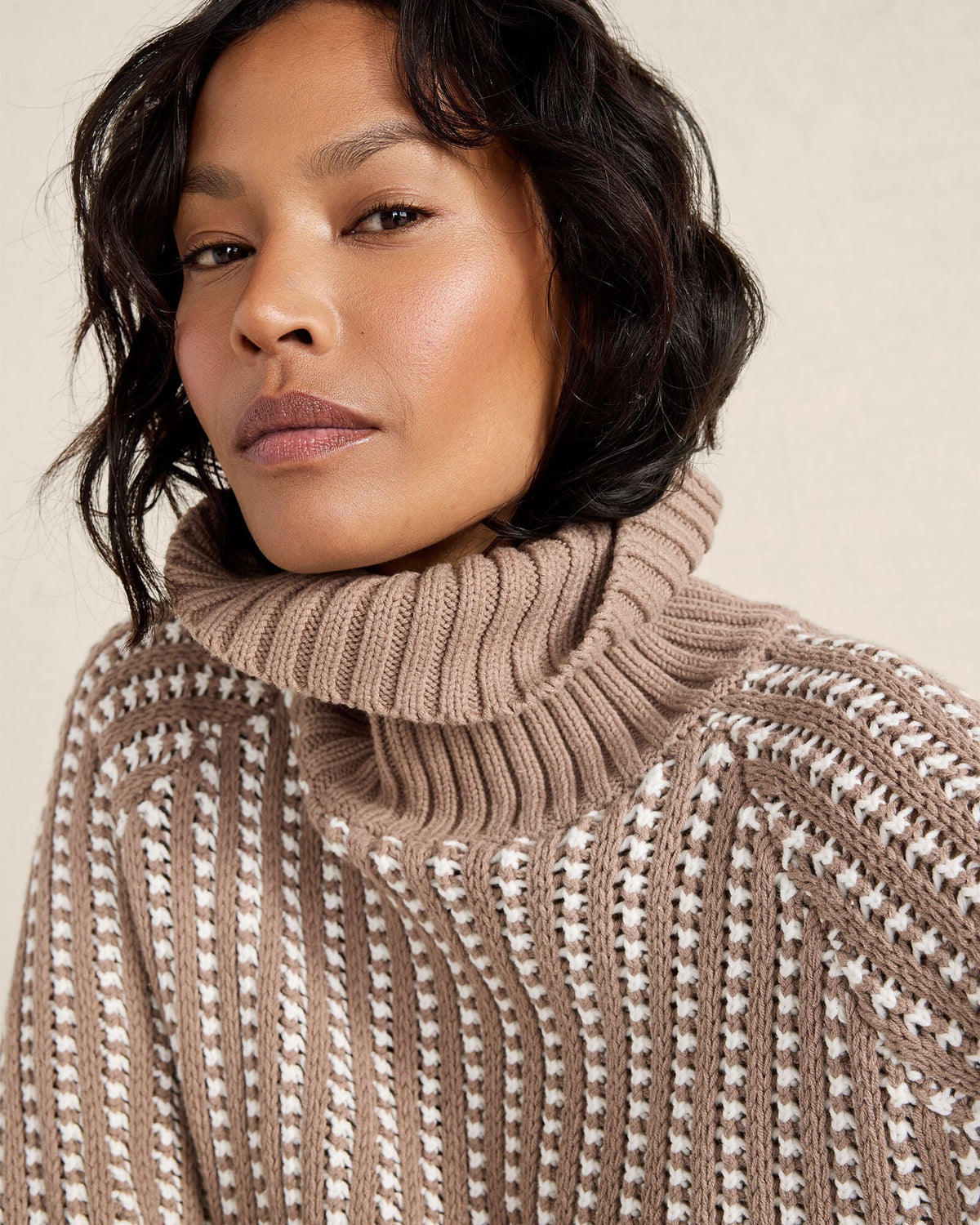 Talbots TEXTURE STITCH TURTLENECK