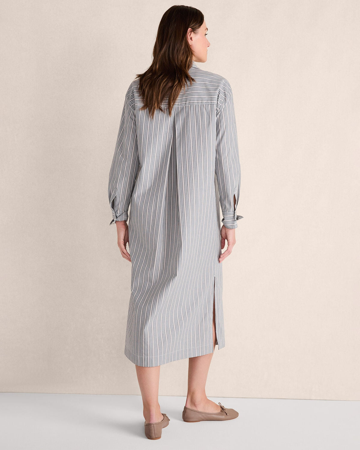 Talbots ORGANIC COTTON POPLIN BUTTONDOWN MIDI DRESS