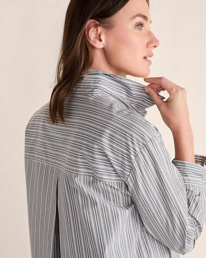 Talbots ORGANIC COTTON POPLIN BUTTONDOWN MIDI DRESS