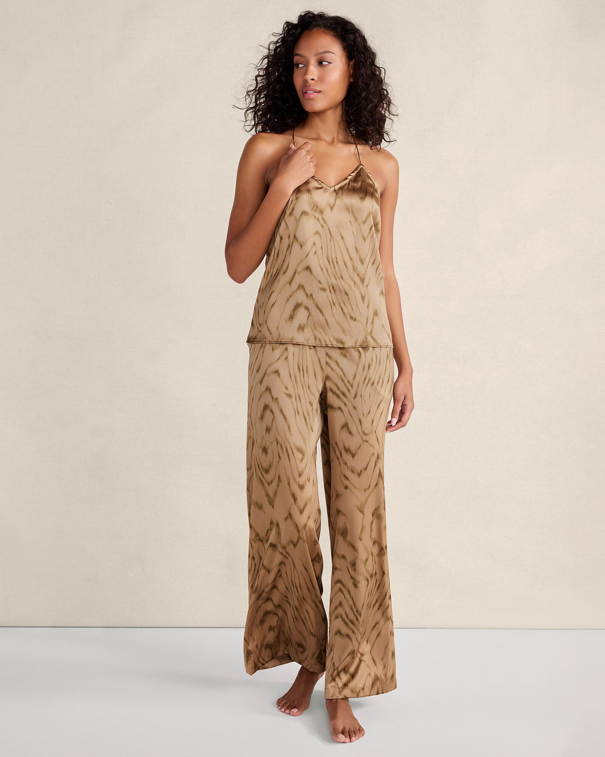 Talbots WASHABLE SILK FAUX BOIS PRINT CAMISOLE