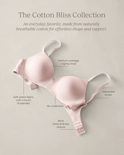 Talbots COTTON BLISS LIGHTLY-LINED NO-WIRE T-SHIRT BRA