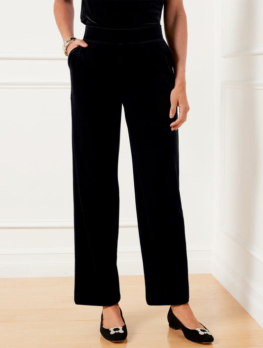 Talbots STRAIGHT LEG STRETCH VELVET PANTS