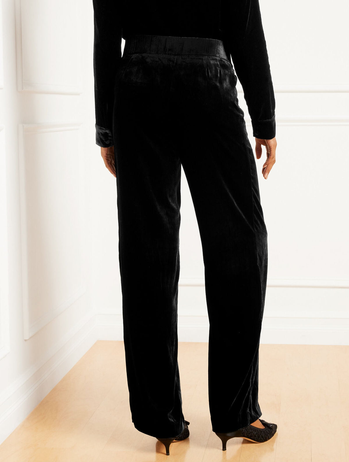 Talbots WIDE LEG EFFORTLESS VELVET PANTS