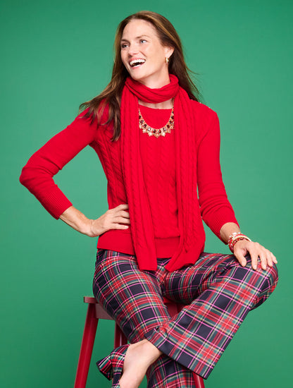 Talbots TALBOTS GREENWICH WIDE LEG PANTS - DASHING PLAID