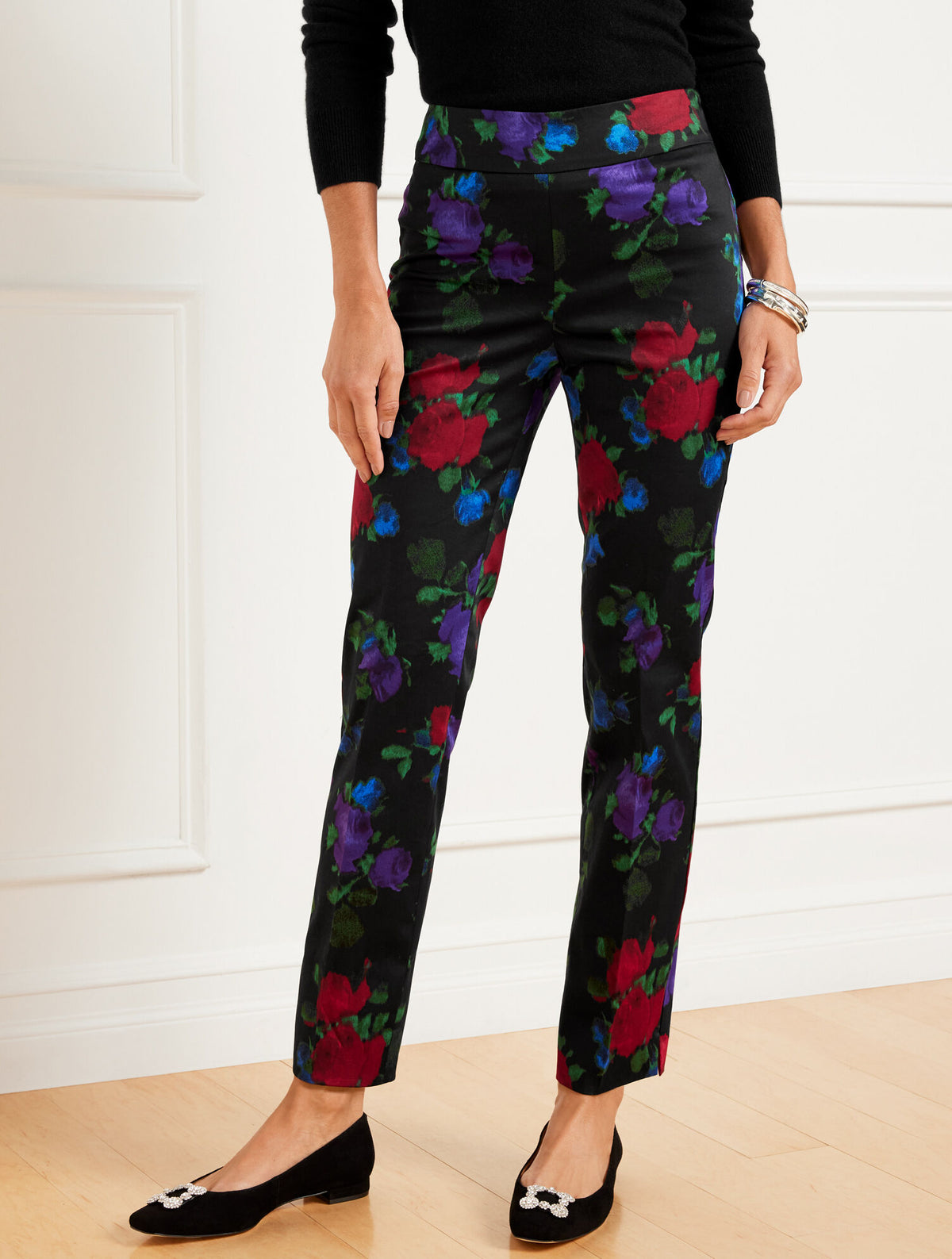 Talbots TALBOTS CHATHAM SLIM ANKLE PANTS - BLURRED FLORAL