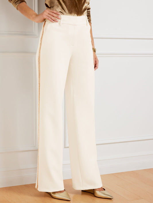 Talbots WIDE LEG PANTS - SEQUIN STRIPE