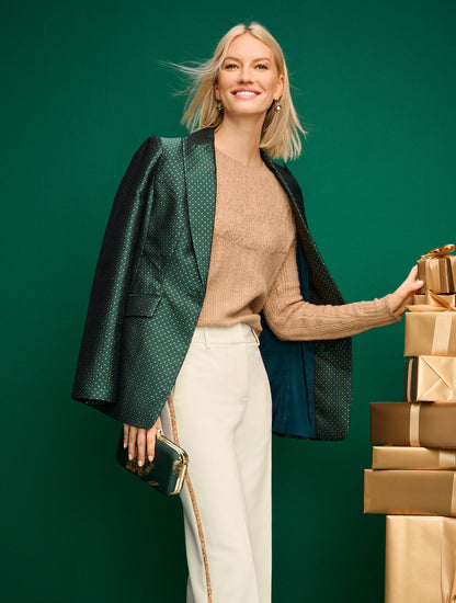 Talbots WIDE LEG PANTS - SEQUIN STRIPE