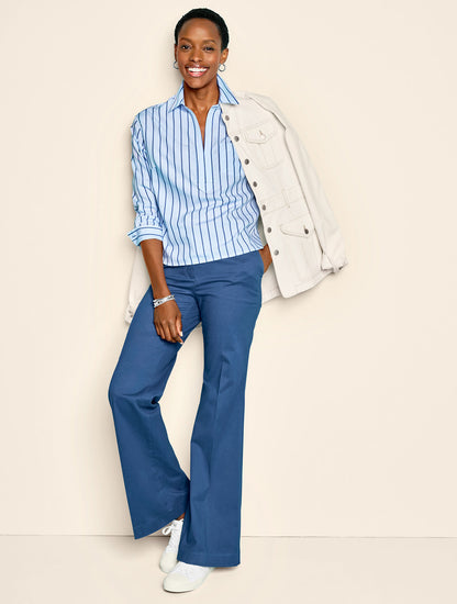 Talbots FLARE LEG TWILL PANTS