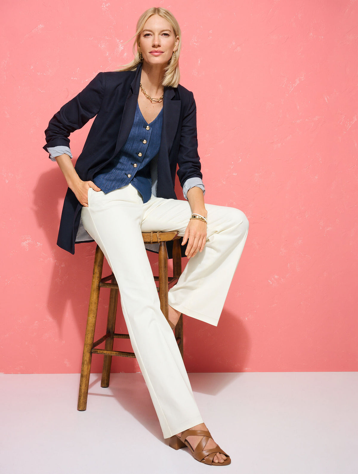 Talbots FLARE LEG TWILL PANTS