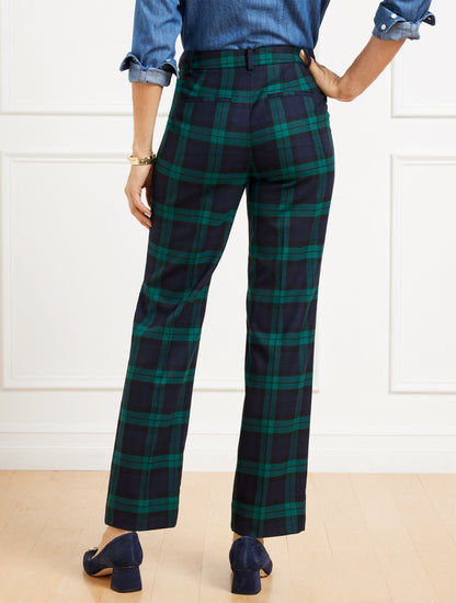 Talbots TALBOTS SOUTHAMPTON STRAIGHT LEG PANTS - DASHING BLACK WATCH TARTAN