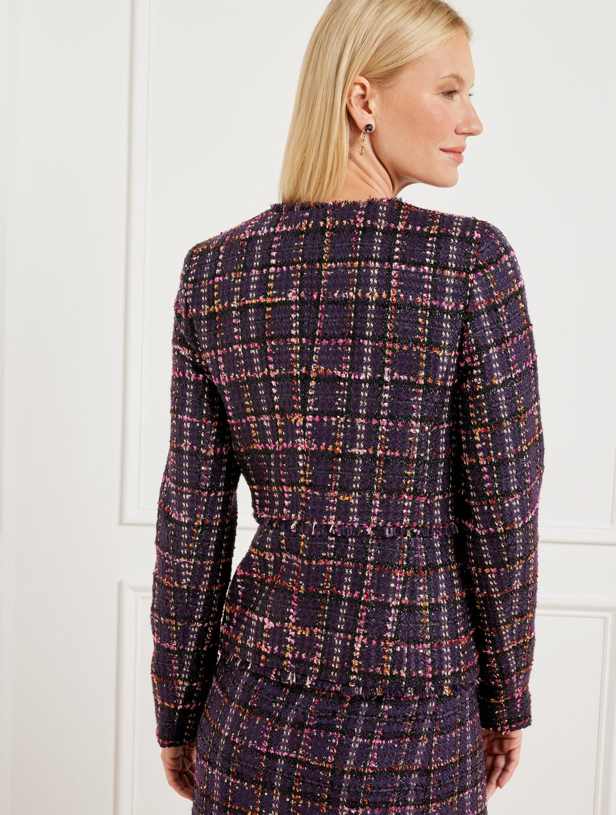 Talbots MIDNIGHT SPARKLE TWEED JACKET