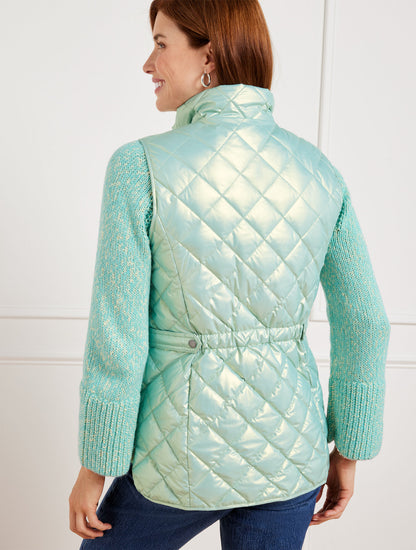 Talbots QUILTED DOWN PUFFER VEST - PEARLIZED