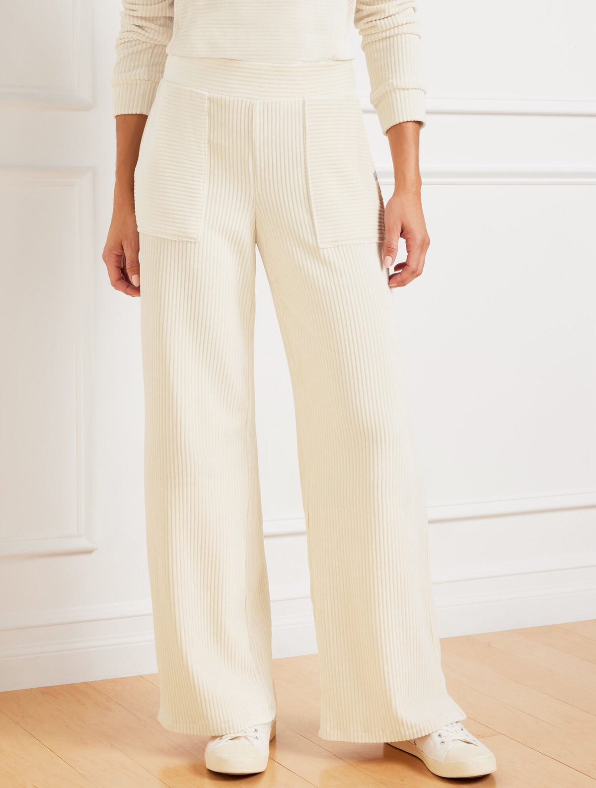 Talbots SKY LOUNGE VELOUR WIDE LEG PANTS