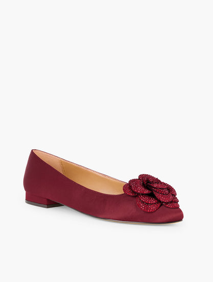 Talbots EDISON FLOWER SATIN FLATS
