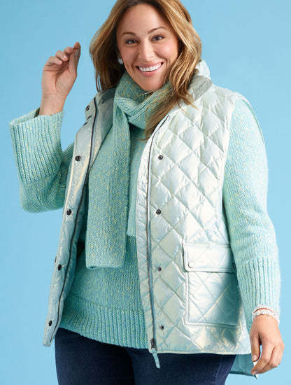 Talbots SHAKER STITCH SCARF - MARL