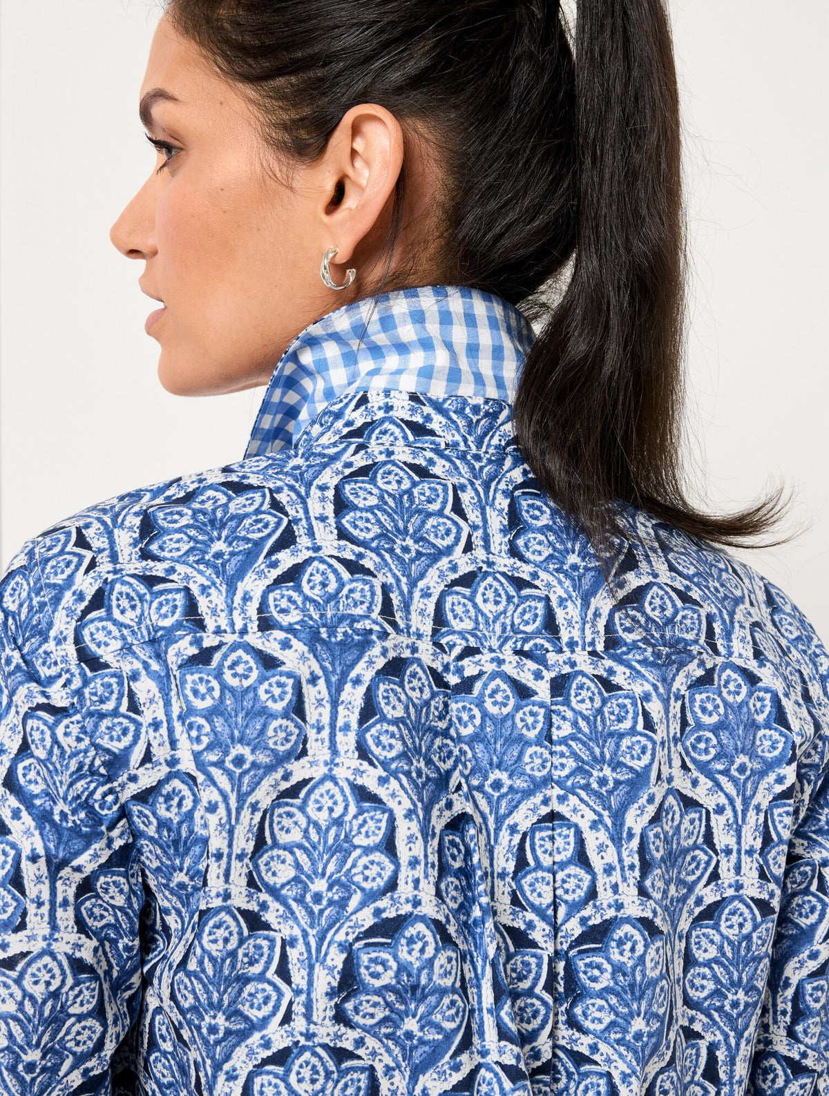 Talbots MODERN CLASSIC SHIRT - WOODBLOCK FAN