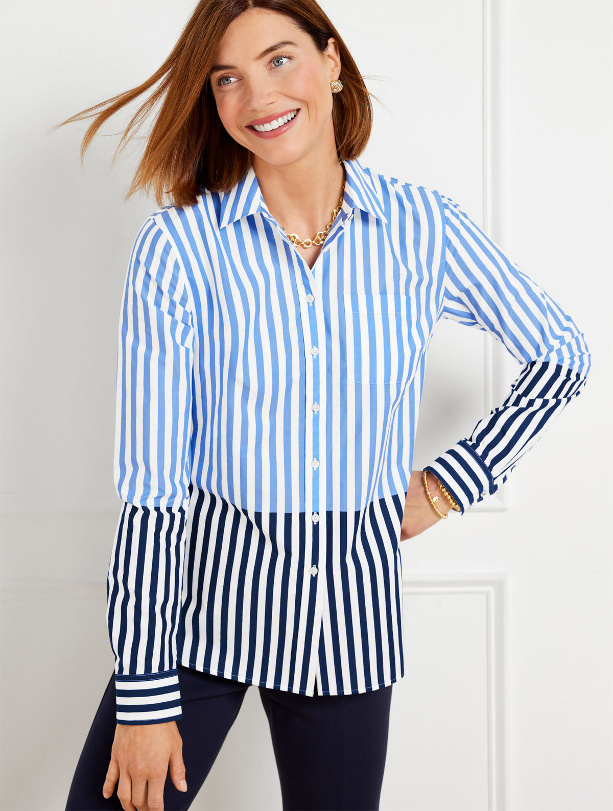 Talbots MODERN CLASSIC SHIRT - WONDER STRIPE