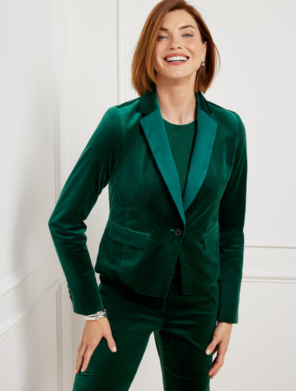 Talbots VELVETEEN CROPPED BLAZER