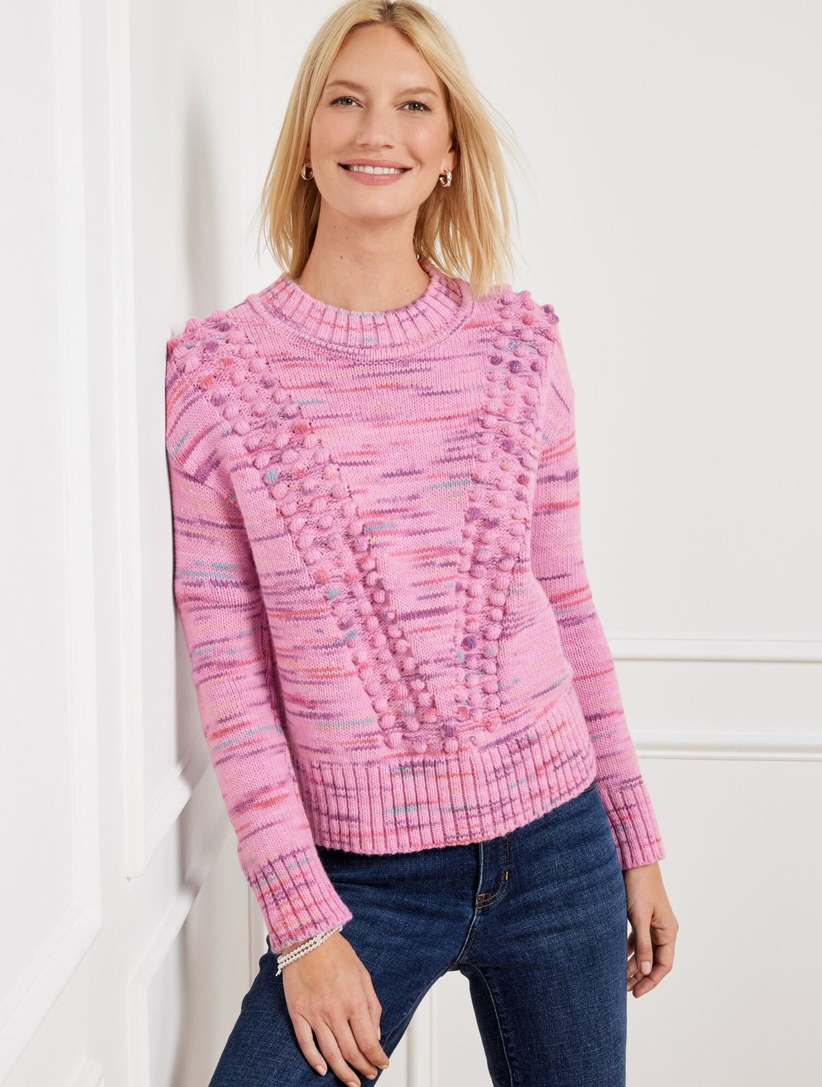 Talbots CHEVRON STITCH SWEATER - SPACE DYE