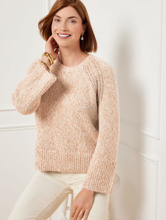 Talbots SHAKER STITCH SWEATER - METALLIC MARL
