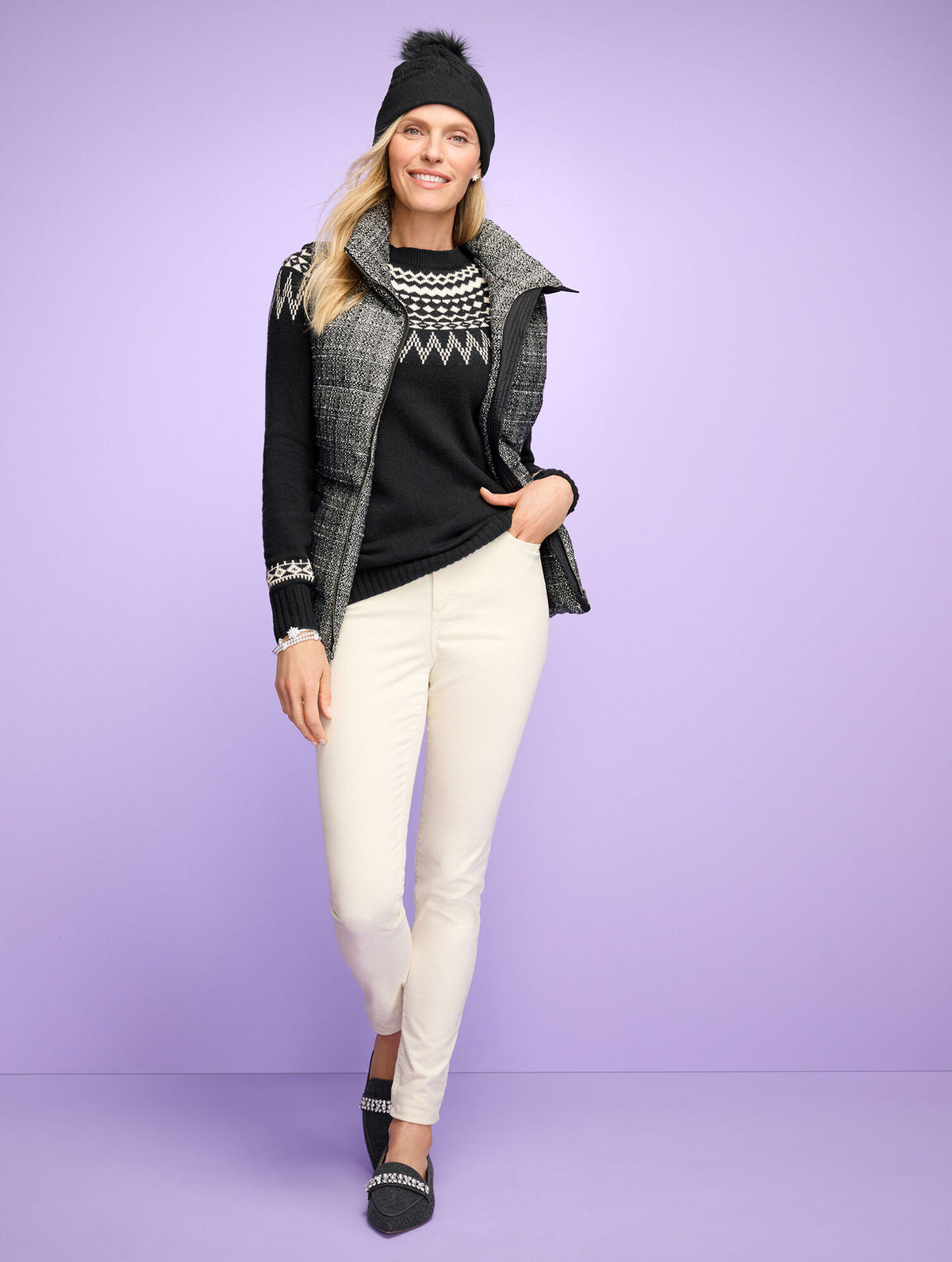 Talbots CREWNECK SWEATER - SPIRITED FAIR ISLE