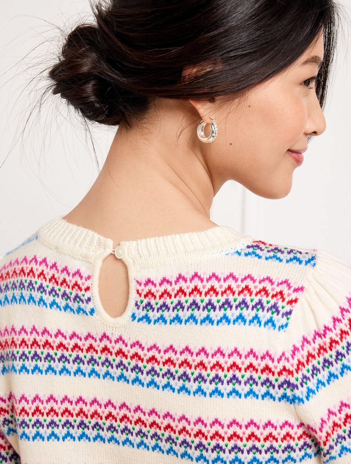 Talbots CREWNECK SWEATER - WAVE JACQUARD