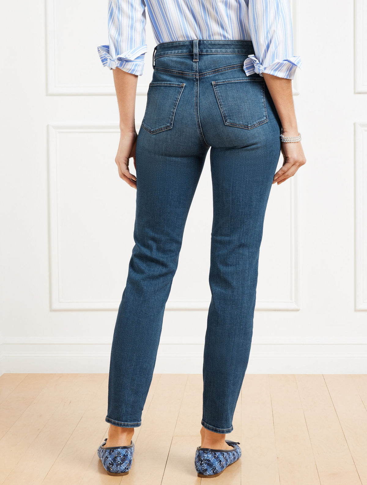 Talbots SLIM ANKLE JEAN - CHARLIE WASH