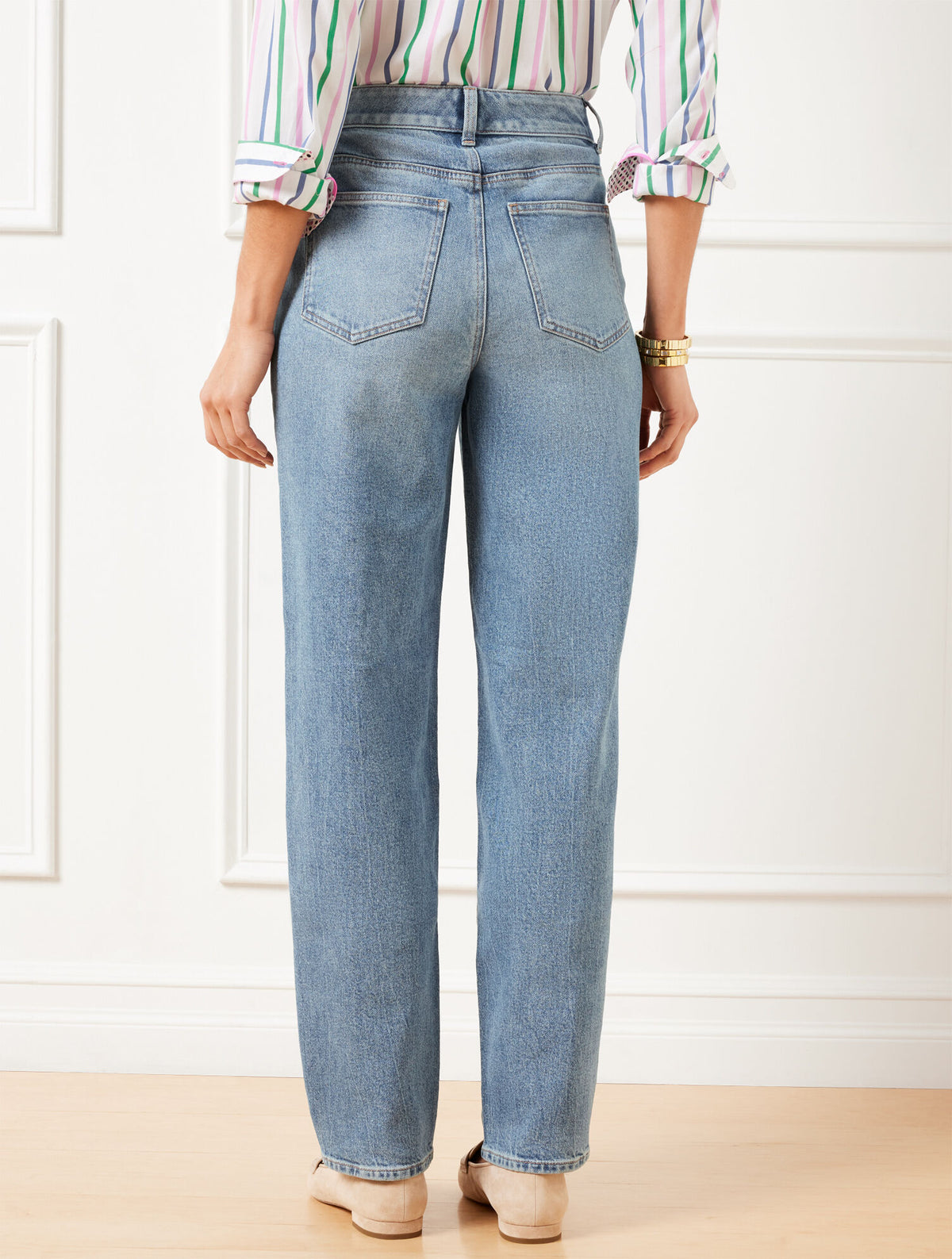 Talbots HIGH WAIST RELAXED JEANS - ALLENBY WASH