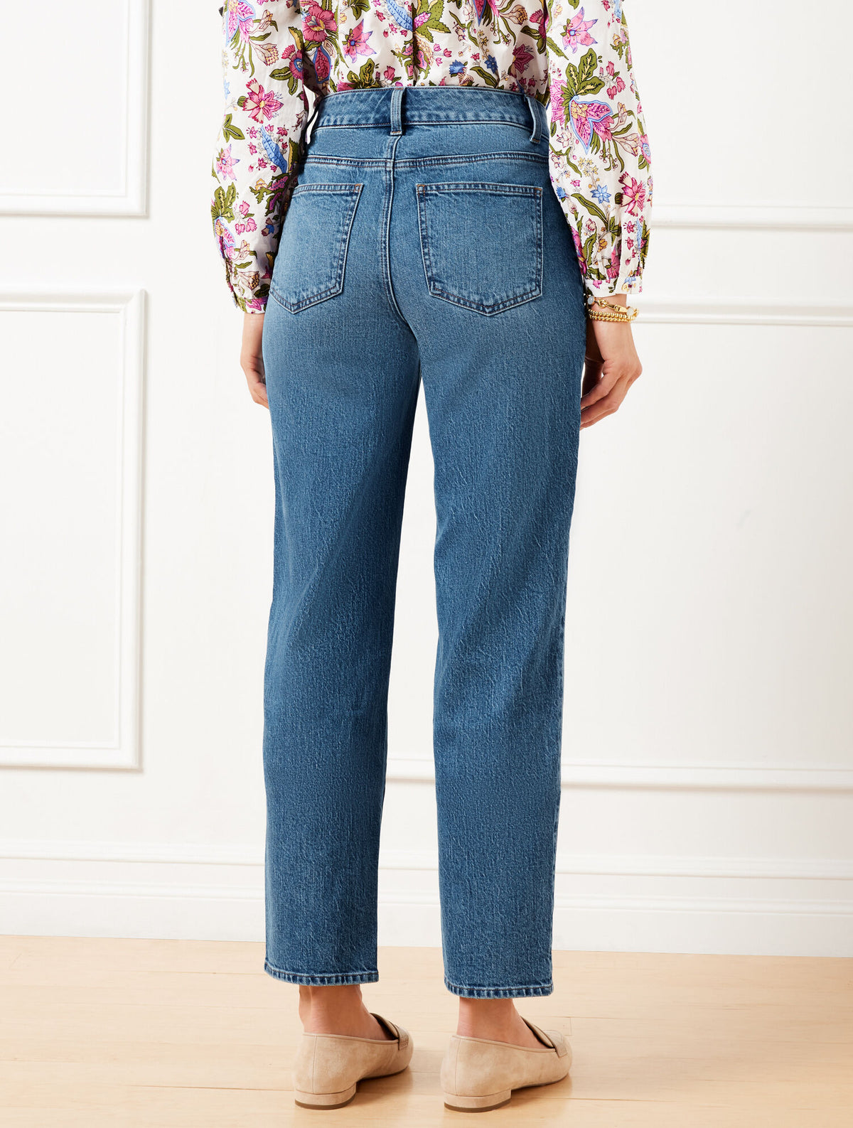 Talbots MID RISE STOVEPIPE STRAIGHT LEG JEANS - KINGSTON WASH
