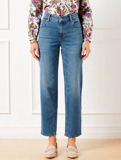 Talbots MID RISE STOVEPIPE STRAIGHT LEG JEANS - KINGSTON WASH