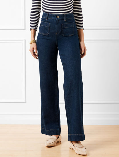 Talbots PATCH POCKET CLASSIC JEAN TROUSERS - ASTORIA WASH
