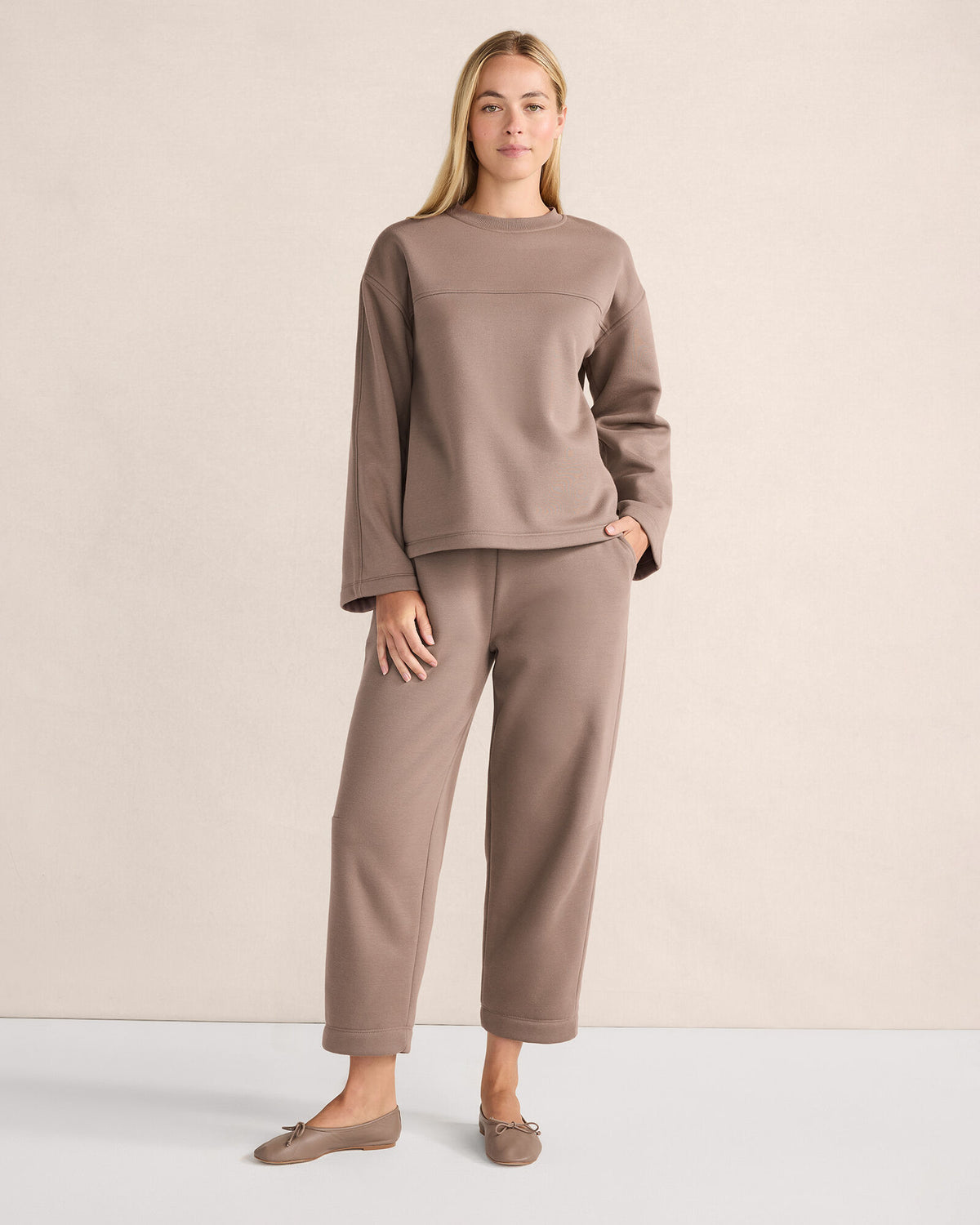 Talbots LUXE FLEECE BARREL-LEG PANTS