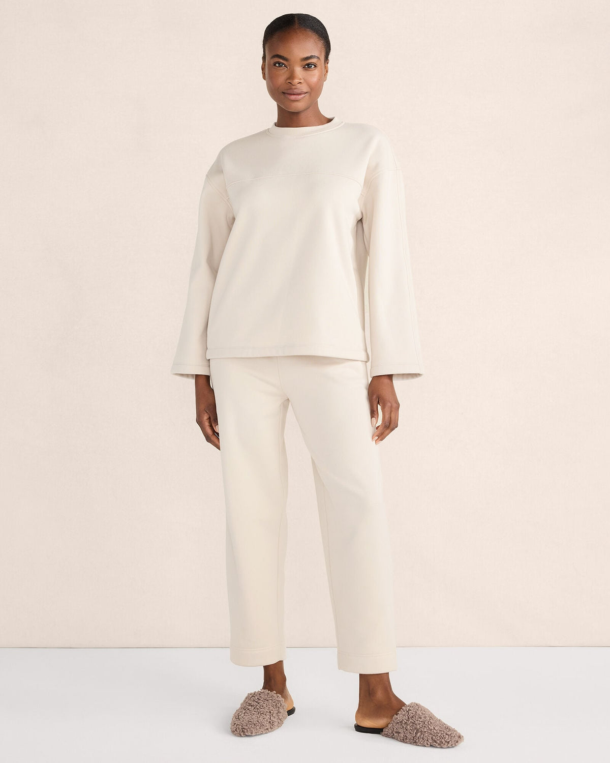 Talbots LUXE FLEECE BARREL-LEG PANTS