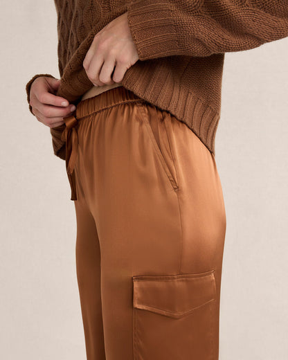 Talbots WASHABLE SILK DRAWSTRING CARGO JOGGERS