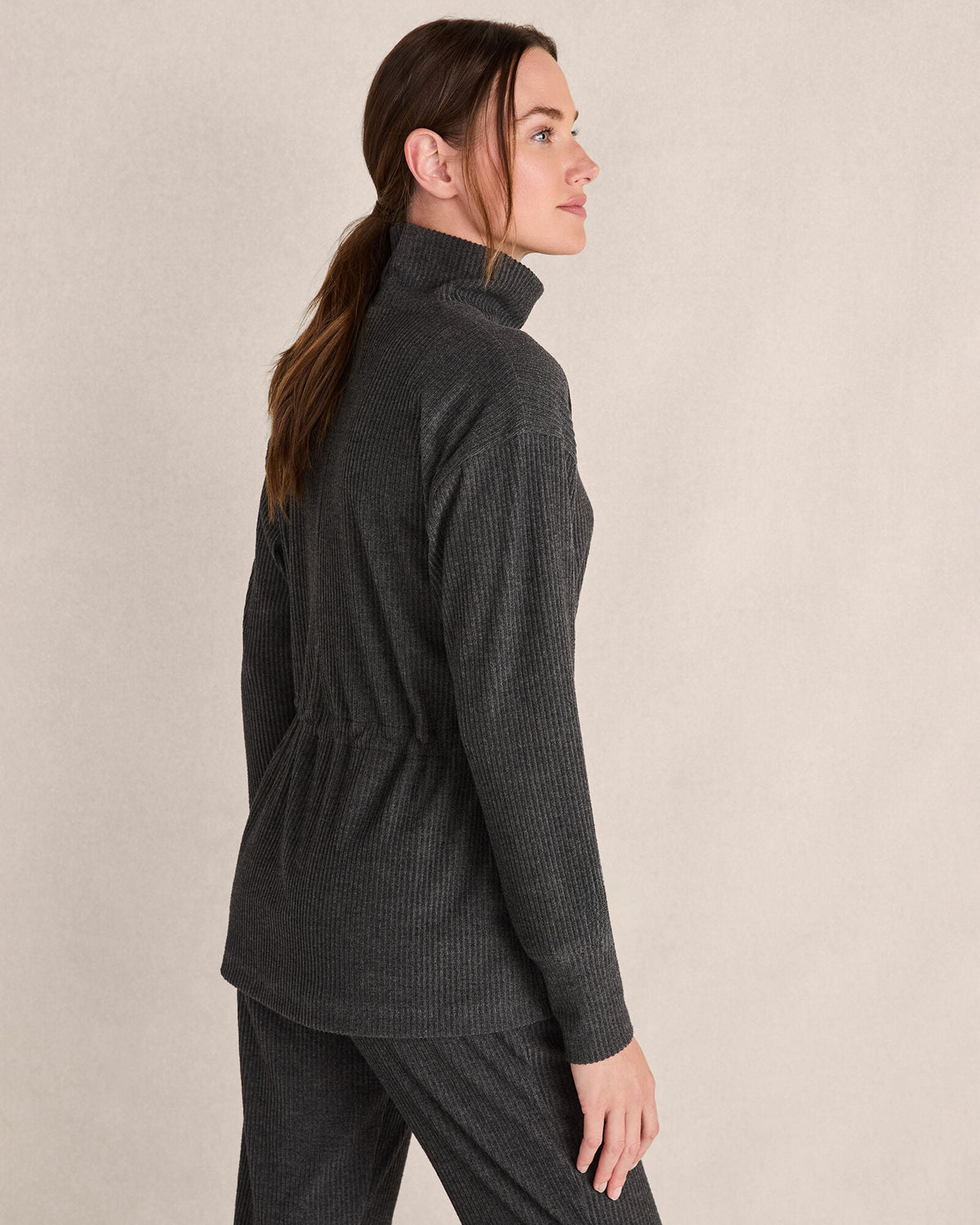 Talbots OTTOMAN RIB DRAWSTRING-WAIST TUNIC