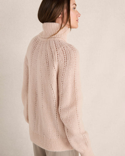 Talbots LOFTY KNIT POINTELLE TURTLENECK SWEATER