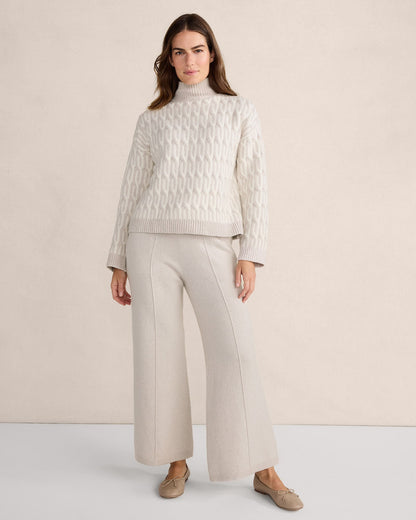 Talbots ORGANIC COTTON PINTUCK WIDE LEG PANTS