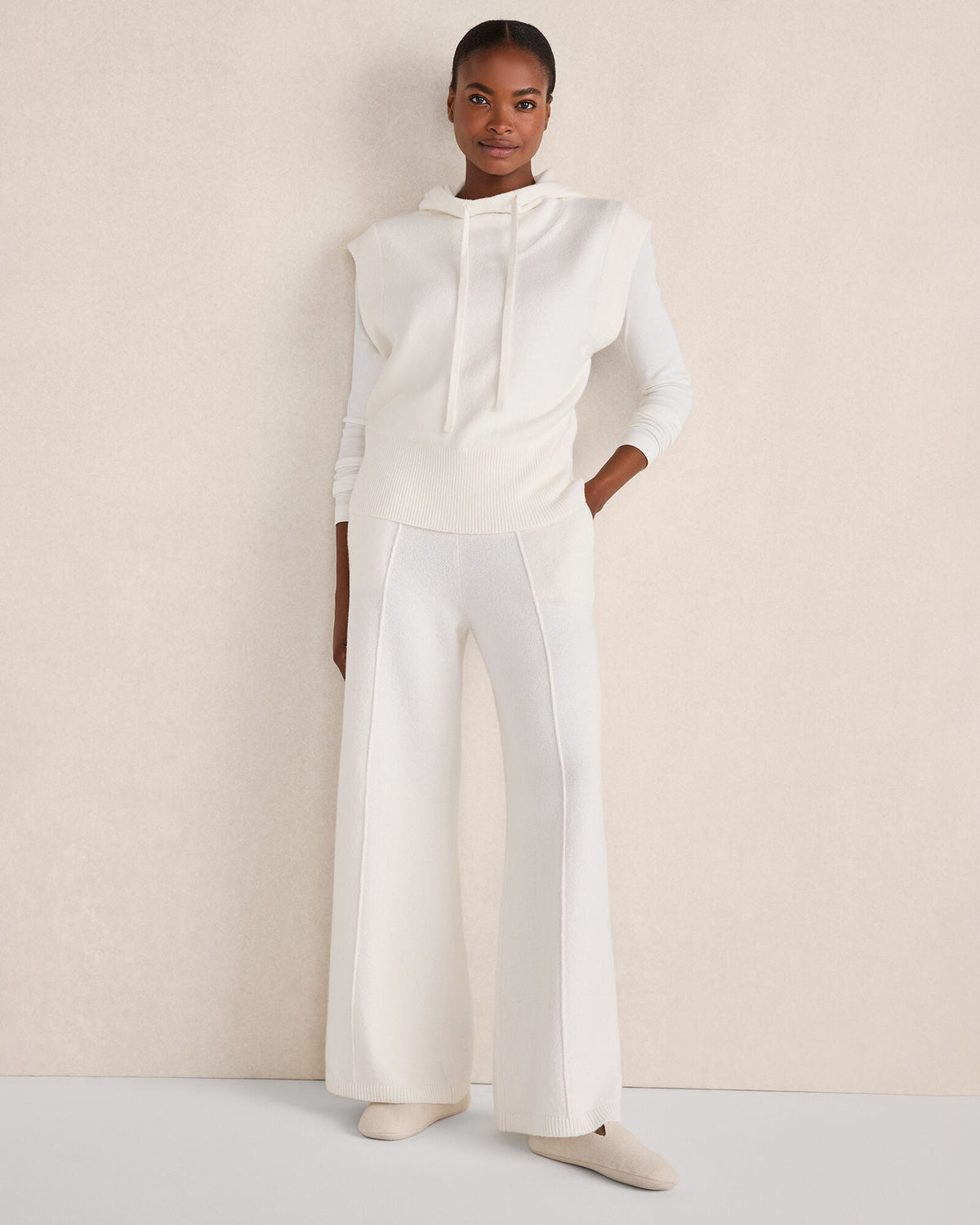 Talbots ORGANIC COTTON PINTUCK WIDE LEG PANTS
