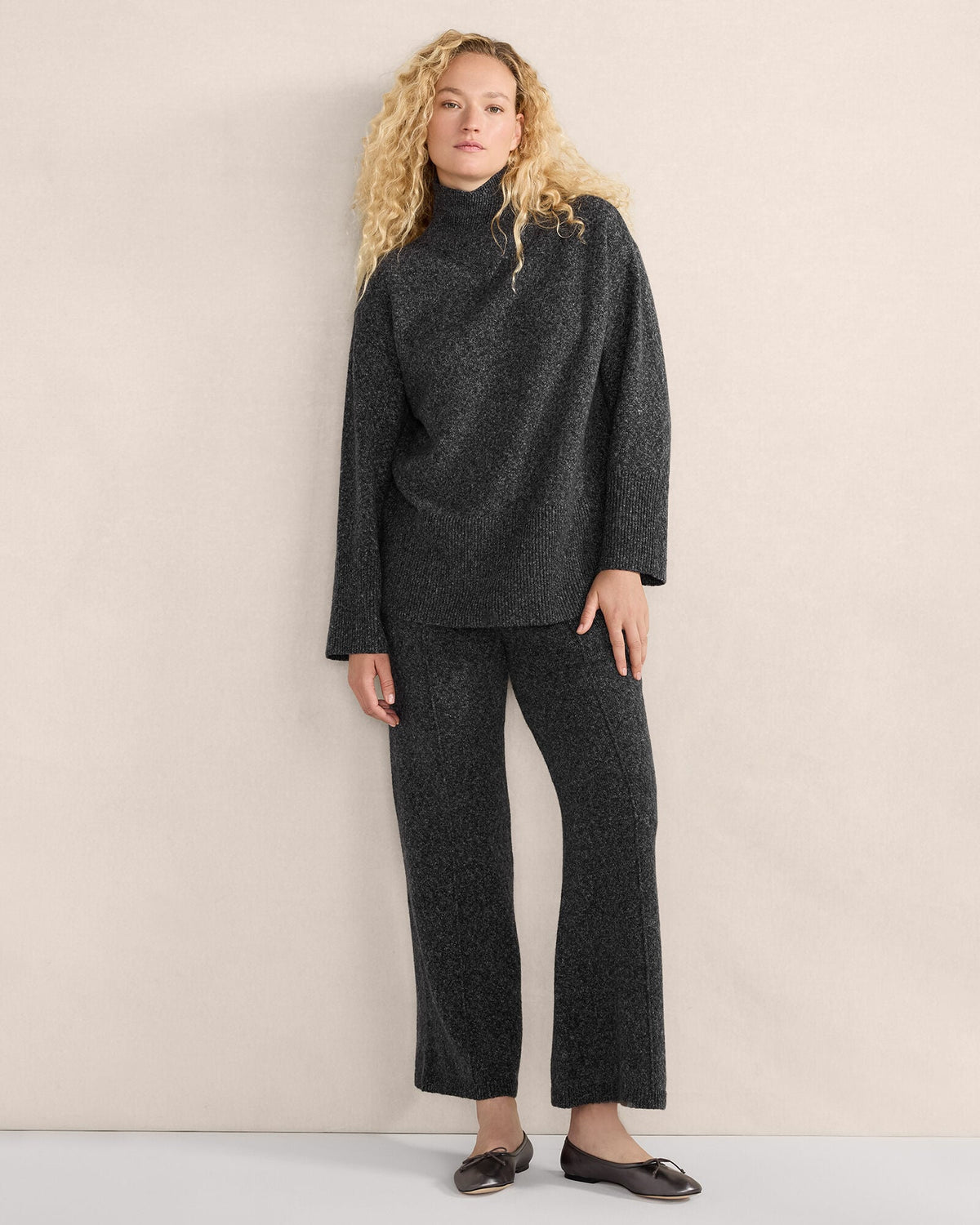 Talbots ORGANIC COTTON PINTUCK WIDE LEG PANTS