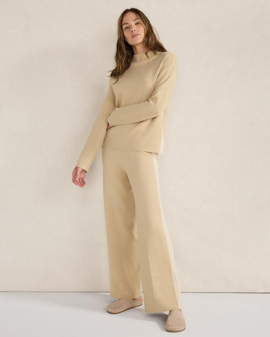 Talbots TUXEDO STRIPE FUNNEL NECK PULLOVER