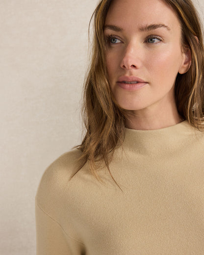 Talbots TUXEDO STRIPE FUNNEL NECK PULLOVER