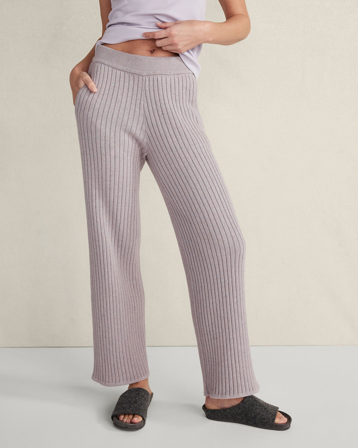 Talbots COTTON CASHMERE RIB-KNIT PANTS