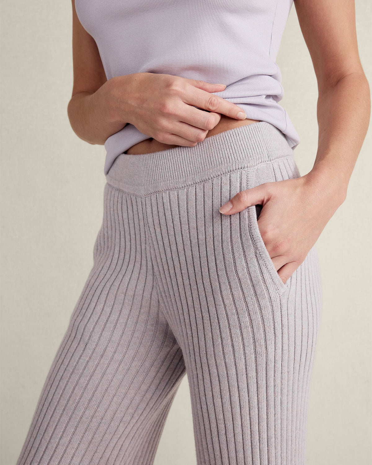 Talbots COTTON CASHMERE RIB-KNIT PANTS