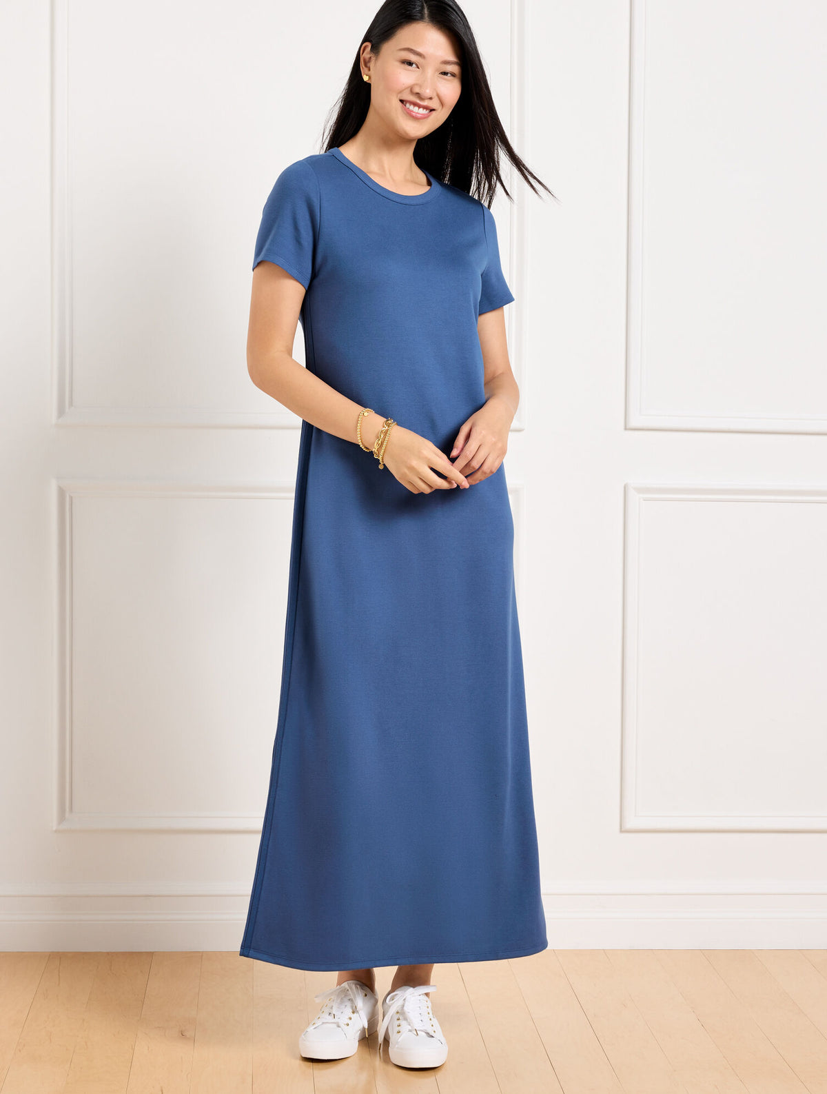 Talbots EFFORTLESS ULTRAKNIT SHORT SLEEVE MAXI DRESS