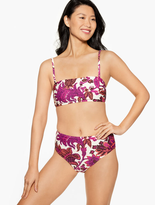 Talbots AQUA CLUB BANDEAU BIKINI TOP - BALI BLOOMS