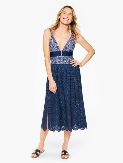 Talbots AQUA CLUB EYELET SKIRT COVER-UP