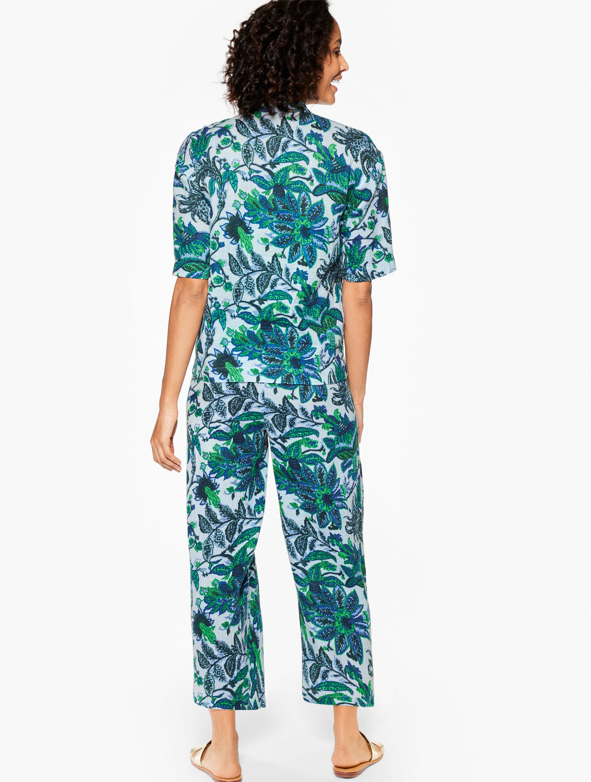 Talbots AQUA CLUB GAUZE PANT COVER-UP - BALI BLOOMS