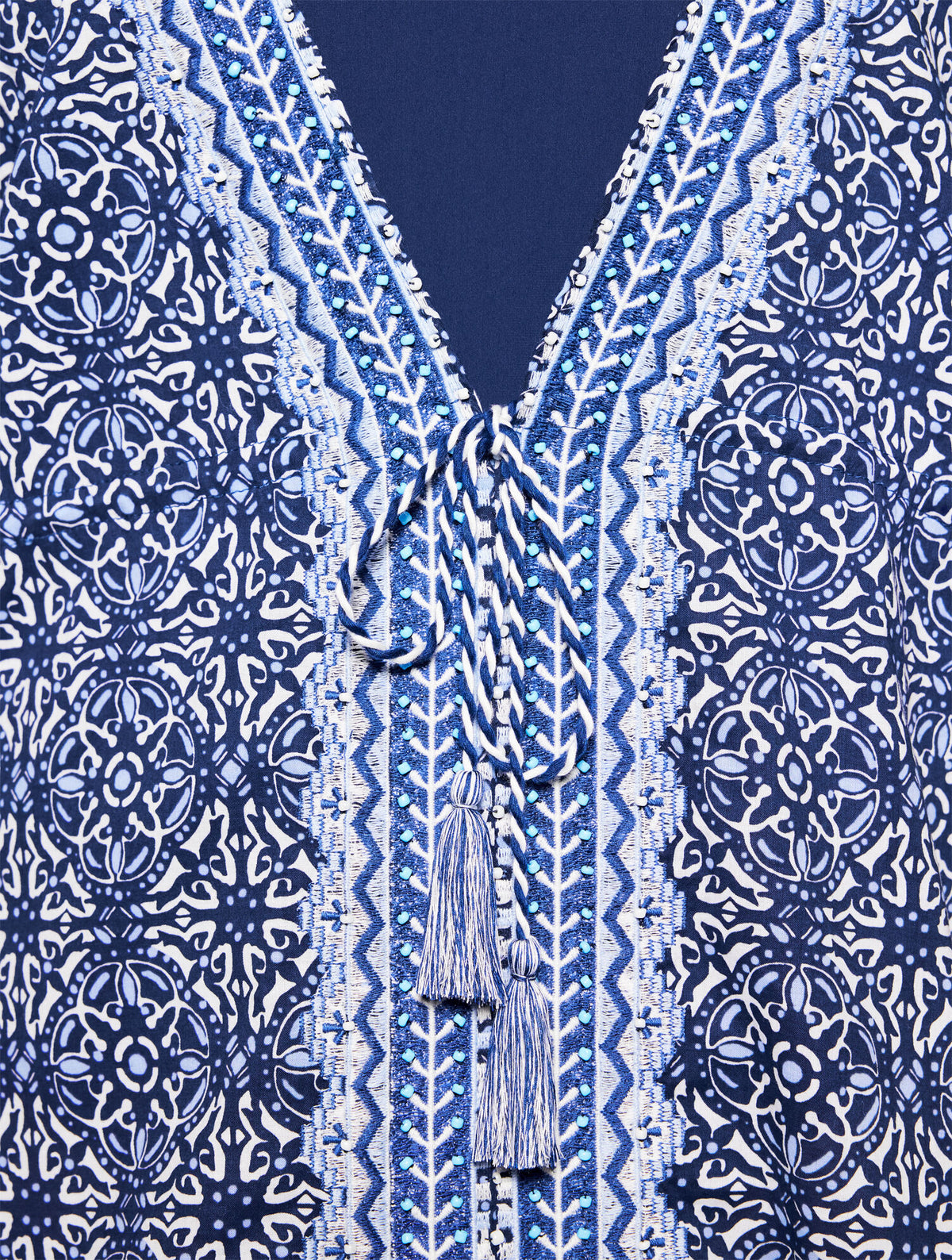 Talbots AQUA CLUB EMBROIDERED CAFTAN COVER-UP - IBIZA TILE